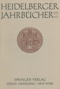 Cover-Bild zum Titel 'Heidelberger Jahrbücher' von ''