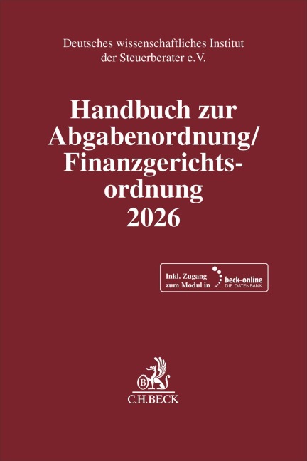 Handbuch zur Abgabenordnung / Finanzgerichtsordnung 2026. AO / FGO 2026 - 