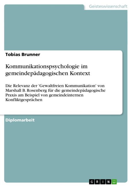 Kommunikationspsychologie im gemeindepädagogischen Kontext - Tobias Brunner