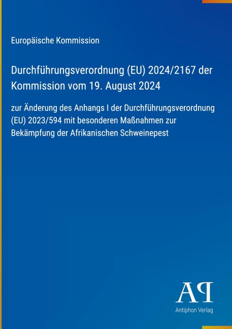 Durchführungsverordnung (EU) 2024/2167 der Kommission vom 19. August 2024 - Europäische Kommission