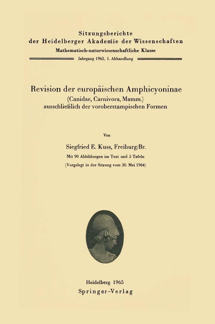 Revision der europäischen Amphicyoninae - Sigfried Ernst Kuss