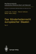 Cover-Bild zum Titel 'Das Minderheitenrecht europäischer Staaten' von ''