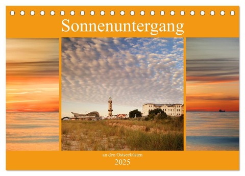 Sonnenuntergang an der Ostsee (Tischkalender 2025 DIN A5 quer), CALVENDO Monatskalender - Thomas Deter