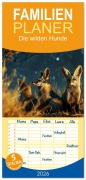 Cover-Bild zum Titel 'Familienplaner 2026 - Die wilden Hunde mit 5 Spalten (Wandkalender, 21 x 45 cm) CALVENDO' von 'Daniela Tapper'