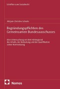 Cover-Bild zum Titel 'Begründungspflichten des Gemeinsamen Bundesausschusses' von 'Mirjam Christine Scherle'
