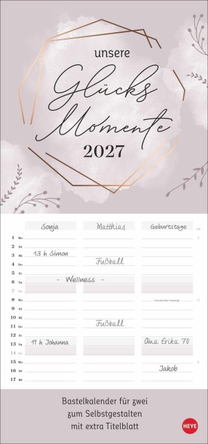 Kreativ-Planer für zwei Glücksmomente 2027 - 