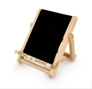 Cover-Bild zum Titel 'Bookchair (Medium) - Schwarz - Buchständer aus Holz - Leseständer - Für Bücher, E-Reader und Tablets - Lesehilfe - Tablethalter - freihändig Lesen - Geschenk für Leser & Buchliebhaber' von ''