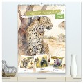Schöne Aquarelle. Darstellungen von Afrikas Wildtieren (hochwertiger Premium Wandkalender 2024 DIN A2 hoch), Kunstdruck in Hochglanz - Rose Hurley