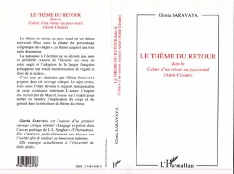 Le thème du retour dans le Cahier d'un retour au pays natal (Aimé Césaire) - Saravaya