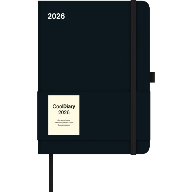 Black 2026 - Diary - Buchkalender - Taschenkalender - 16x22 - 