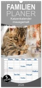 Cover-Bild zum Titel 'Familienplaner 2026 - Katzenkalender mausgemalt mit 5 Spalten (Wandkalender, 21 x 45 cm) CALVENDO' von 'Sylvio Banker'