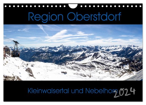Region Oberstdorf - Kleinwalsertal und Nebelhorn (Wandkalender 2024 DIN A4 quer), CALVENDO Monatskalender - Horst Eisele