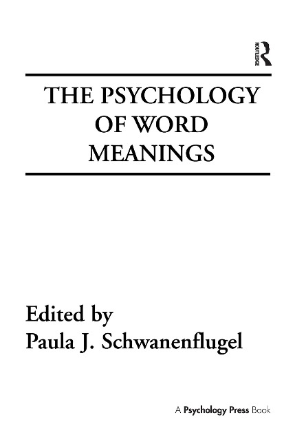 The Psychology of Word Meanings - 