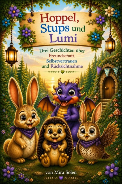 Hoppel, Stups und Lumi - Kinderbilderbuch über Freundschaft, Selbstvertrauen und Rücksichtnahme - Mira Solen