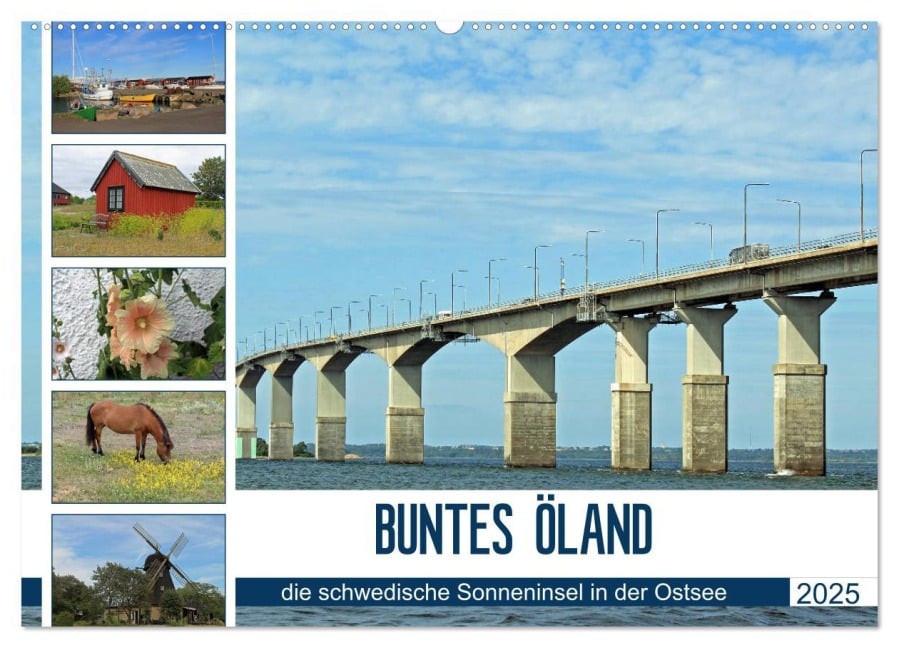 BUNTES ÖLAND (Wandkalender 2025 DIN A2 quer), CALVENDO Monatskalender - Konstanze Junghanns