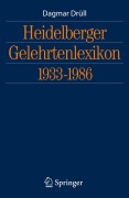 Cover-Bild zum Titel 'Heidelberger Gelehrtenlexikon 1933-1986' von 'Dagmar Drüll'
