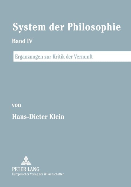 System der Philosophie - Hans-Dieter Klein