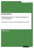 Cover-Bild zum Titel 'Wolfgang Koeppens "Aufzeichnungen aus einem Erdloch"' von 'Brendan Bleheen'