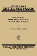 Cover-Bild zum Titel 'Der Schlaf Seine Störungen und Deren Behandlung' von 'Otto Marburg'