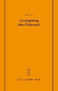 Cover-Bild zum Titel 'Gesetzgebung ohne Parlament?' von 'Eckart Klein'