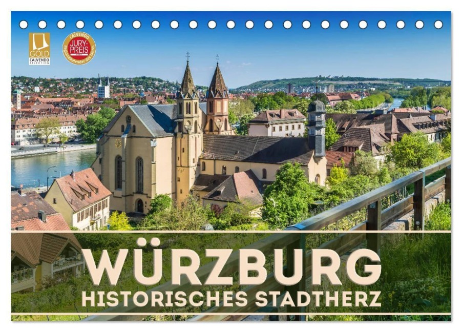 WÜRZBURG Historisches Stadtherz (Tischkalender 2027 DIN A5 quer), CALVENDO Monatskalender - Melanie Viola