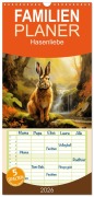 Familienplaner 2026 - Hasenliebe mit 5 Spalten (Wandkalender, 21 x 45 cm) CALVENDO - Sabine Löwer