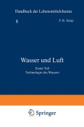 Cover-Bild zum Titel 'Wasser und Luft' von 'Fr. Sierp, A. Splittgerber, H. Holthöfer'