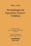Cover-Bild zum Titel 'Verwendungen im Eigentümer-Besitzer-Verhältnis' von 'Dirk A. Verse'
