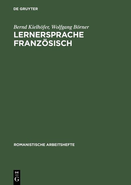 Lernersprache Französisch - Bernd Kielhöfer, Wolfgang Börner