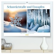 Cover-Bild zum Titel 'Schneekristalle und Eiszapfen Eisige Zeiten für alle Winterfans (hochwertiger Premium Wandkalender 2026 DIN A2 quer), Kunstdruck in Hochglanz' von 'Martina Marten'