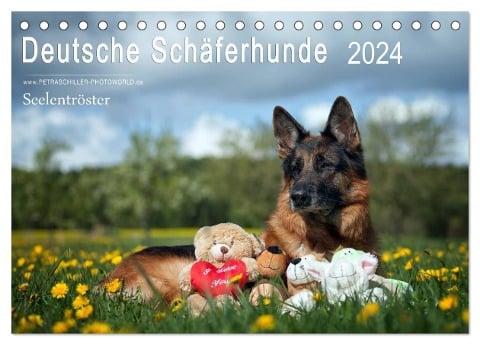 Deutsche Schäferhunde Seelentröster (Tischkalender 2024 DIN A5 quer), CALVENDO Monatskalender - Petra Schiller