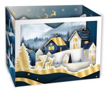 Cover-Bild zum Titel 'Weihnachtskarte Pop-Up - Winterliche Dorfidylle' von ''