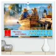 Cover-Bild zum Titel 'Angeln mit Herz und Haken (hochwertiger Premium Wandkalender 2026 DIN A2 quer), Kunstdruck in Hochglanz' von 'Roder Roder'