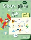 Sticker-Rätsel für Kindergarten-Kids. Logisches Denken - 
