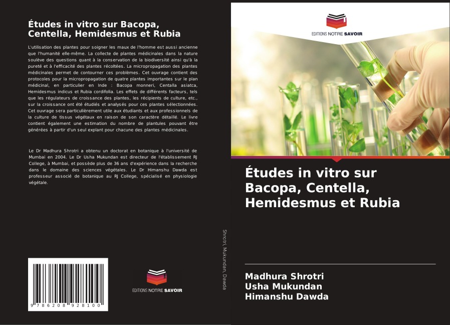 Études in vitro sur Bacopa, Centella, Hemidesmus et Rubia - Madhura Shrotri, Usha Mukundan, Himanshu Dawda