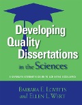 Cover-Bild zum Titel 'Developing Quality Dissertations in the Sciences' von 'Barbara E. Lovitts, Ellen L. Wert'