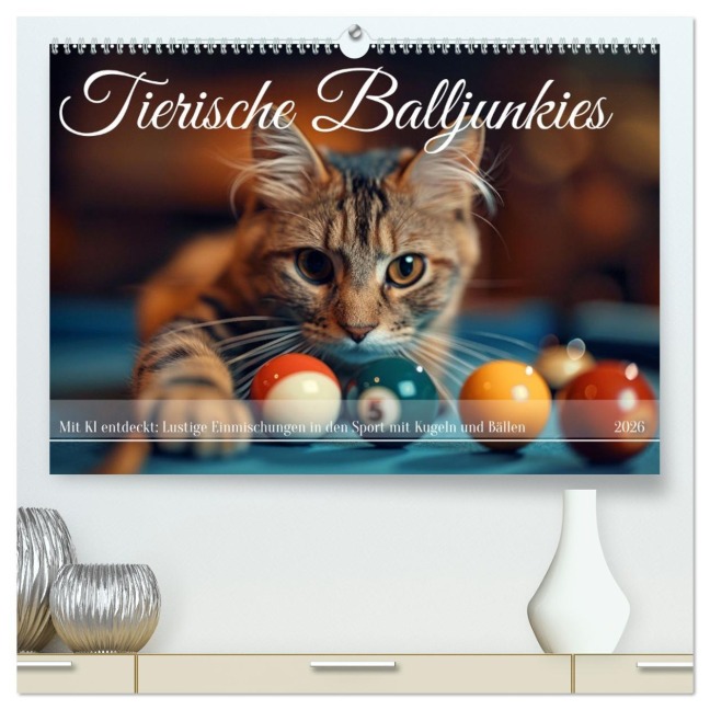 Tierische Balljunkies (hochwertiger Premium Wandkalender 2026 DIN A2 quer), Kunstdruck in Hochglanz - Kerstin Waurick