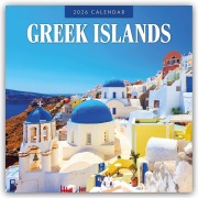 Cover-Bild zum Titel 'Greek Islands - Griechische Inseln 2026 - 16-Monatskalender' von 'Robin Red'