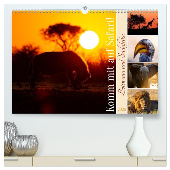 Komm mit auf Safari! Botswana und Südafrika (hochwertiger Premium Wandkalender 2026 DIN A2 quer), Kunstdruck in Hochglanz - Carolin Eberhard @caro_goes_wild. erness