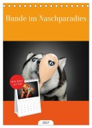 Cover-Bild zum Titel 'Tischplaner 2027 - Hunde im Naschparadies (A5 Tischkalender zum Aufstellen) CALVENDO' von ''