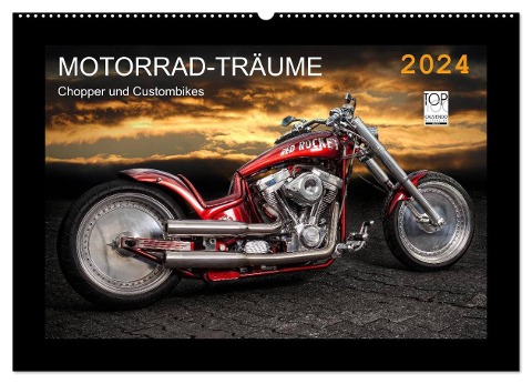 Motorrad-Träume ¿ Chopper und Custombikes (Wandkalender 2024 DIN A2 quer), CALVENDO Monatskalender - Michael Pohl