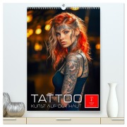 Tattoo Kunst auf der Haut (hochwertiger Premium Wandkalender 2026 DIN A2 hoch), Kunstdruck in Hochglanz - Peter Roder