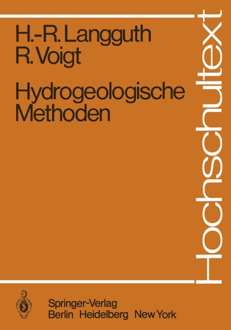 Hydrogeologische Methoden - Rudolf Voigt, Horst R. Langguth