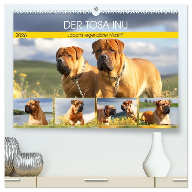 Der Tosa Inu. Japans legendärer Mastiff (hochwertiger Premium Wandkalender 2026 DIN A2 quer), Kunstdruck in Hochglanz - Rose Hurley