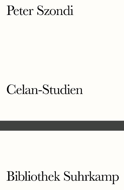 Celan-Studien - Peter Szondi