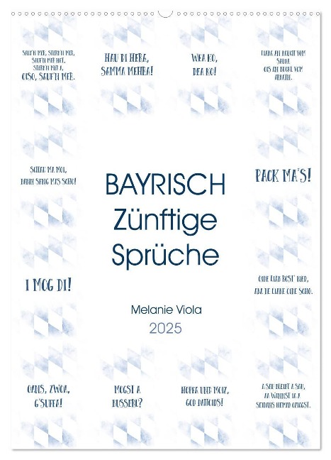 BAYRISCH Zünftige Sprüche (Wandkalender 2025 DIN A2 hoch), CALVENDO Monatskalender - Melanie Viola