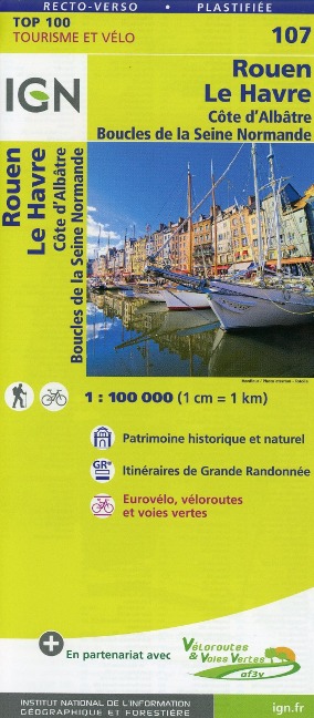IGN 1 : 100 000 Rouen - Le Havre - 