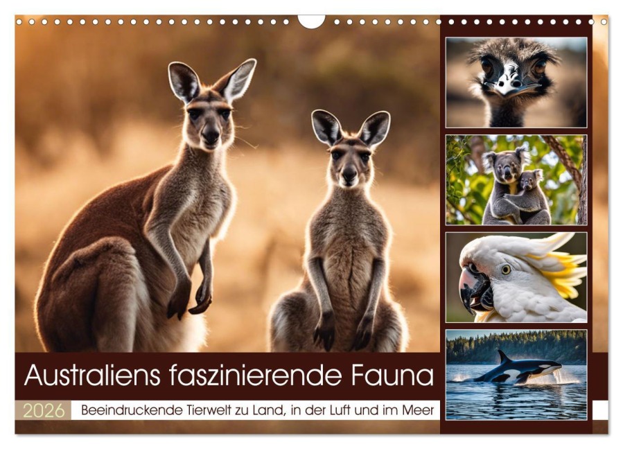 Australiens faszinierende Fauna (Wandkalender 2026 DIN A3 quer), CALVENDO Monatskalender - Claudia Kleemann
