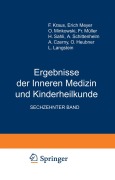 Cover-Bild zum Titel 'Ergebnisse der Inneren Medizin und Kinderheilkunde' von 'L. Langstein, Erich Meyer, A. Schittenhelm, Th. Brugsch'