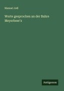 Cover-Bild zum Titel 'Worte gesprochen an der Bahre Meyerbeer's' von 'Manuel Joël'